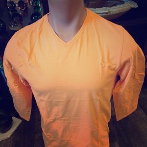J.Lindberg V-Neck 3/4 Sleeve Tropical Orange Tee